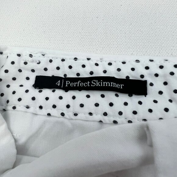 Talbots Perfect Skimmer Cropped Pants White Womens Size 4 Pockets - Picture 8 of 9